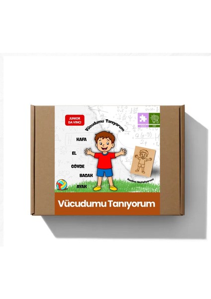 Vücudumu Tanıyorum – Çocuklar Için Eğitici Ahşap Stem Oyuncak, Puzzle, Montessori modelleri