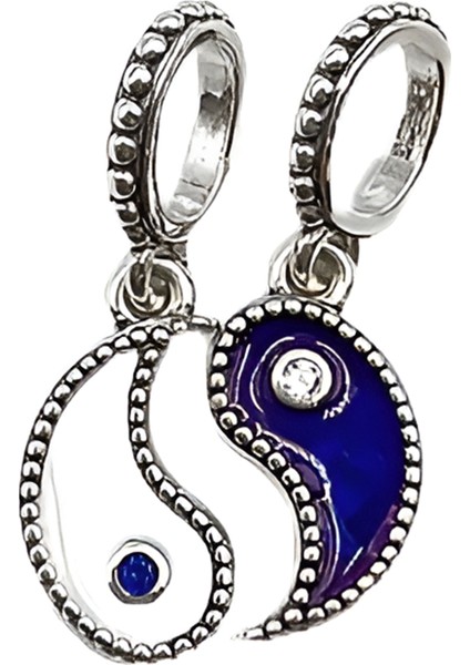 925 Ayar Gümüş Gökyüzü Yin Yang Charm
