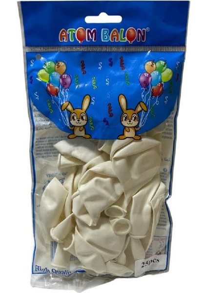 25 Adet Beyaz K Balon Seti 2612