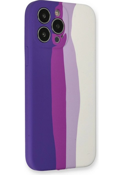 Bfs iPhone 13 Pro Kılıf Ebruli Lansman Silikon - Mor-Beyaz modelleri