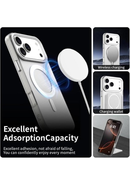 iPhone 17 Pro Max Magsafe Uyumlu Şeffaf Kılıf – Kamera Koruyuculu, Darbe Emici, Premium Kapak