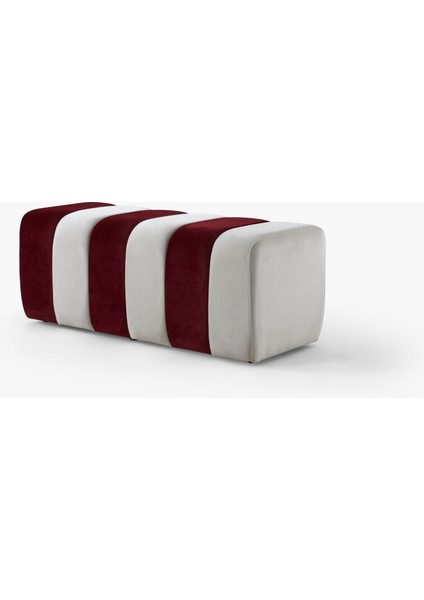 Yarmalı Bench Puff Luna V-09 Bordo fiyatları