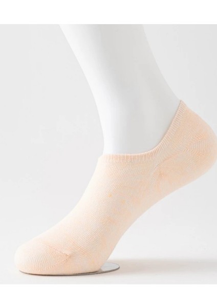 5' Çift Kadın Soft Renkli Görünmez Likralı ve Pamuklu Patik,babet Çorap