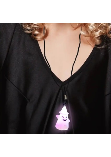 Halloween Işıklı Hayalet Kolye