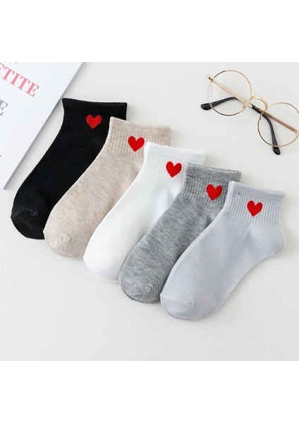 5' Çift Kadın Soft Renkli Görünmez Likralı ve Pamuklu Patik,babet Çorap