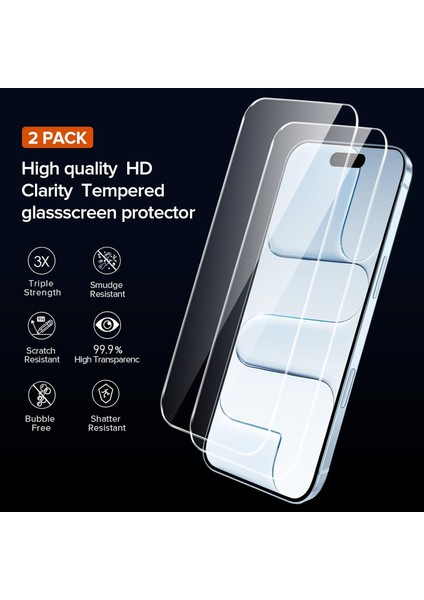 iPhone Air Şeffaf Kılıf Silikon / Cam Ekran Koruyucu Seti modelleri