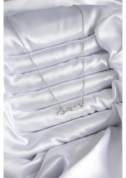 316L Çelik Zincir Gümüş Renk Atatürk Imza Figür Kadın Ke fiyatları