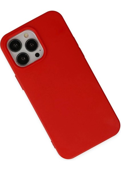 Bfs iPhone 14 Pro Max Kılıf Nano Içi Kadife Silikon - Kırmızı modelleri
