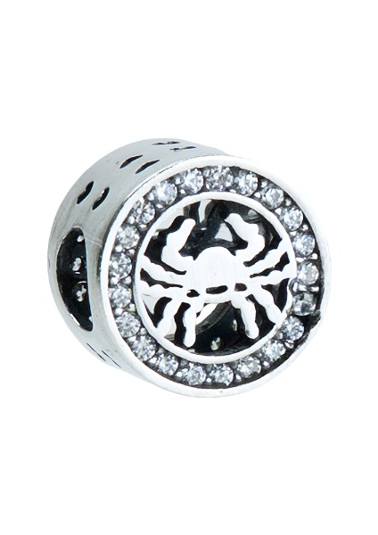 925 Ayar Gümüş Yengeç Burcu Charm