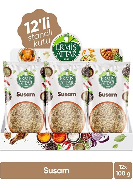 Susam 100 Gram 12'li Ermiş Attar