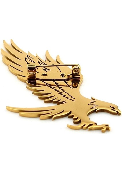 Kartal Yırtıcı Kuş Eagle Sarı Paslanmaz Çelik Broş Rozet RZ327 modelleri