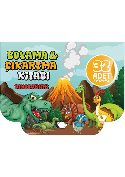 Boyama Çıkartma Kitabı Dinozorlar 32 Çıkartma 1 Adet