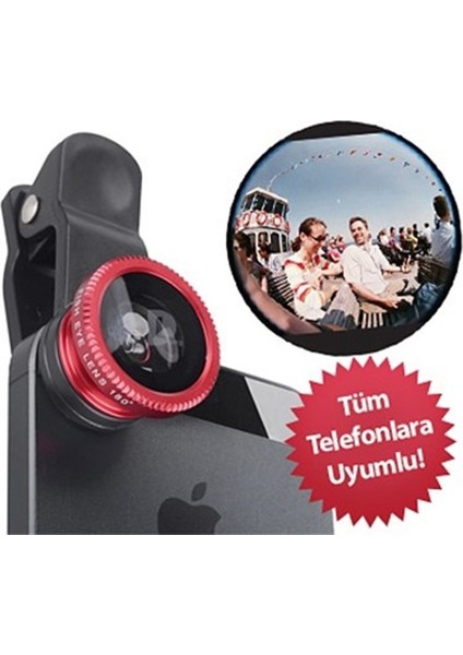 Balık Gözü Cep Telefonu Lensi (tüm Modellere Uyumlu) (4915) Go-53-vice/(1395) modelleri
