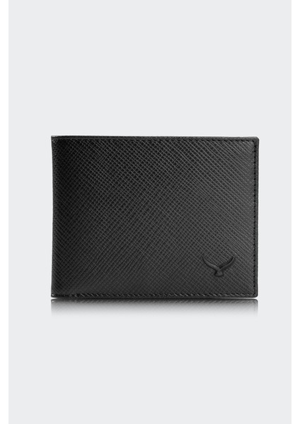 Hakiki Deri, El Yapımı, Erkek Cüzdan, 6 Kart Yuvalı, 4101 Siyah