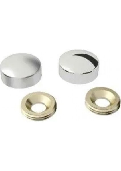 Vida Kapama Kapağı 13 Mm, Krom - 10 Adet