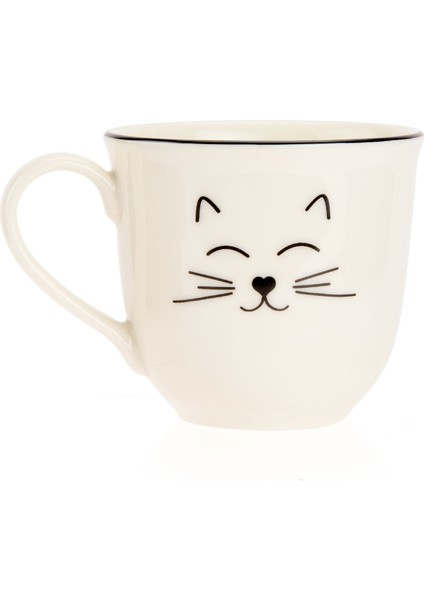 Kitchen Cat Desenli Kupa - Beyaz - 290 ml fiyatları
