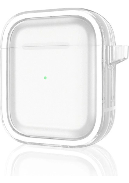 Bfs Airpods 4 (4.nesil) Shiny Şeffaf Kılıf - Beyaz