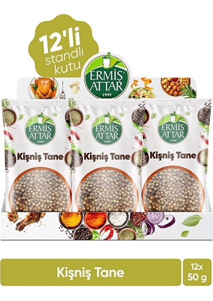 Kişniş Tane 50 Gram 12'li Ermiş Attar