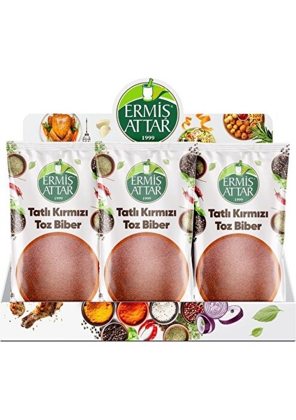 Tatlı Toz Kırmızı Biber 75 Gram 3'lü Ermiş Attar