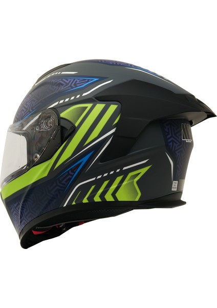 Gp My Helmet MKS001-RGBY Yarış Spoiler Güneş Vizörlü Şeffaf Full Face Motosiklet kaskı Xl indirimleri