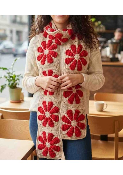 Atkı Örgü / Motif Atkı / El Örgüsü Atkı