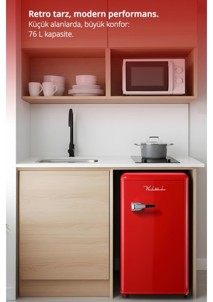KRF-2576 Mini Buzdolabı 76 Lt Kapasite & Enerji Tasarruflu & Dahili Buzluk & Ayarlanabilir Termostat fırsatları