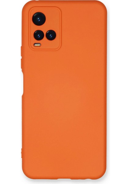 Bfs Vivo Y21S Kılıf Nano Içi Kadife Silikon - Turuncu