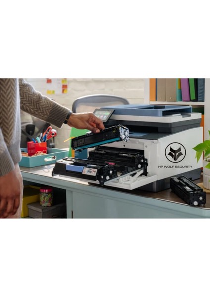 Hp Color Laserjet Pro Wi-Fi + Tarayıcı + Fotokopi + Faks Renkli Çok Fonksiyonlu 499M8A 3303FDWLAZER Yazıcı+ 1 Pk. A4 Hediye