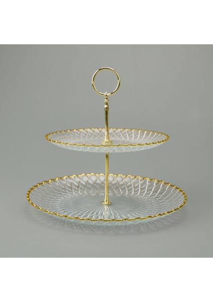 Kitchen Zelazo Iki Katlı Kurabiyelik - Şeffaf / Altın fiyatları