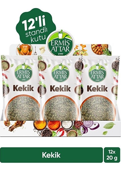 Kekik 20 Gram 12'li Ermiş Attar Display standlı kutuda
