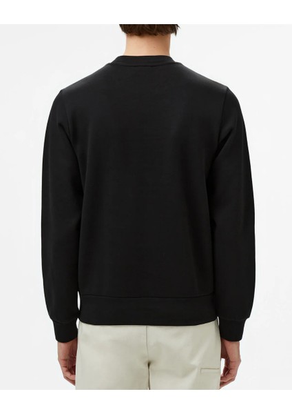 Erkek Klasik Fit Siyah Bisiklet Yaka Sweatshirt fiyatları