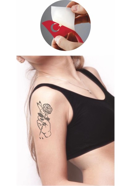 El Parmak Gül Tattoo Geçici Dövme Şablonları Kına Kalıpları fiyatları