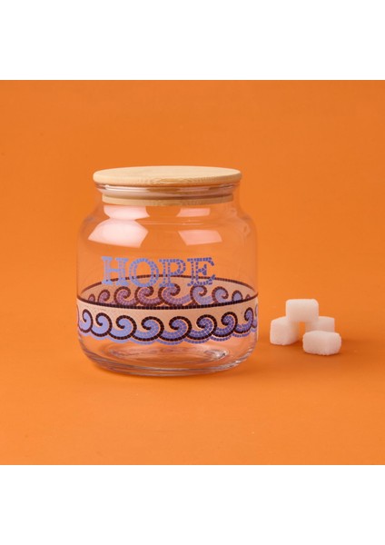 Blue Mosaiq Hope Kapaklı Cam Kavanoz - Renkli - 635 ml fiyatları