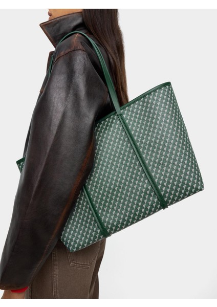 Içi Çıkabilir Baskılı Shopper Omuz Çantası