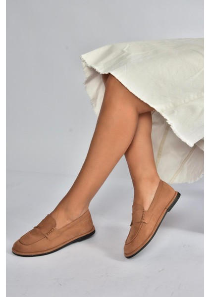 V846872102 Taba Süet Günlük Kadın Ayakkabı