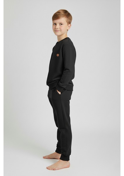 Bisiklet Yaka Erkek Çocuk Eşofman Takımı - 16004