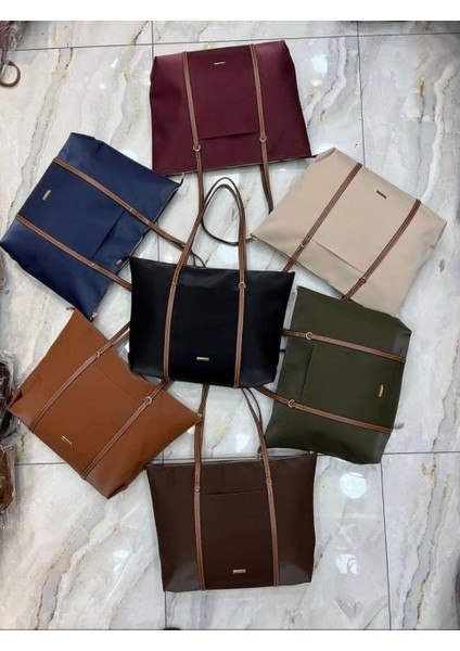 Büyük Boy Geniş Hacimli Cep Detaylı Tote Kadın Omuz Çantası modelleri