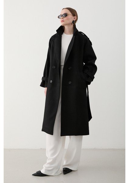 Siyah Kaşe Kaban - 6047