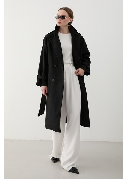 Siyah Kaşe Kaban - 6047 fırsatları