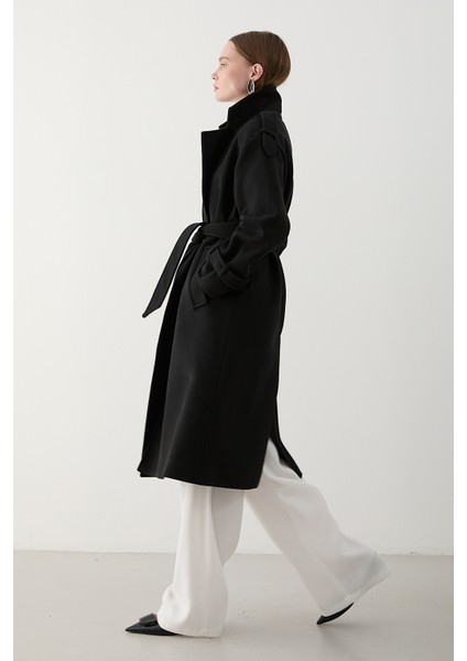 Siyah Kaşe Kaban - 6047 indirimleri