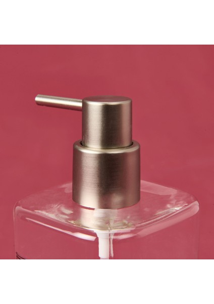 Kare Borosilikat Cam Sıvı Sabunluk - Şeffaf / Gri modelleri