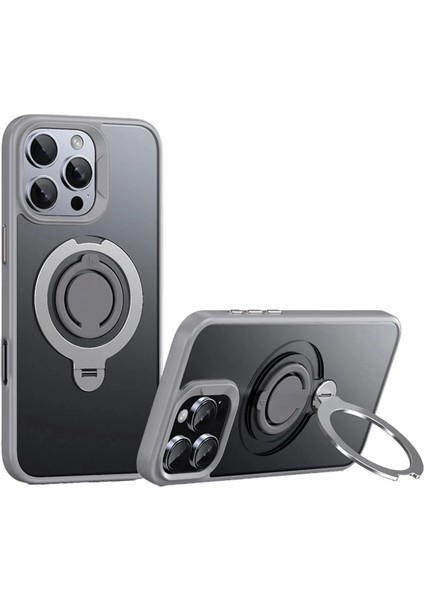 Bfs iPhone 16 Pro Avatar 360 Dönen Magsafe Kapak - Titan Gri
