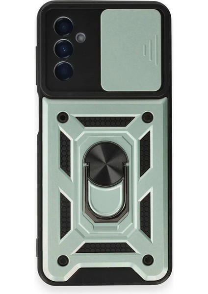 Bfs Samsung Galaxy M14 5g Kılıf Pars Lens Yüzüklü Silikon - Yeşil