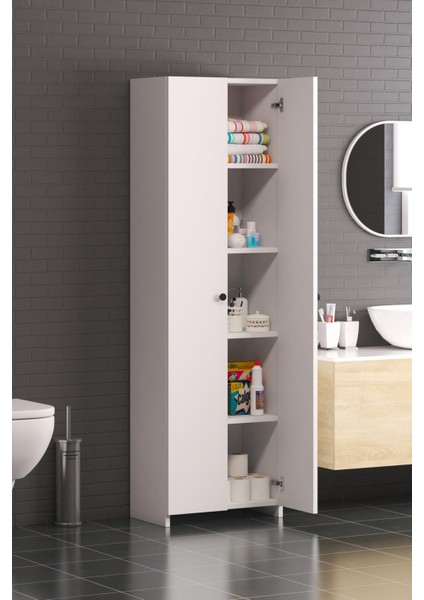 Liza Beyaz Çok Amaçlı 2 Kapaklı Dolap fiyatları