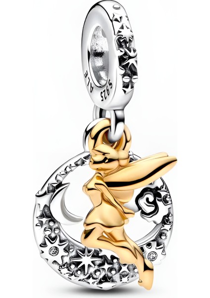 925 Ayar Gümüş Disney Tinker Bell Gece Sallantılı Charm