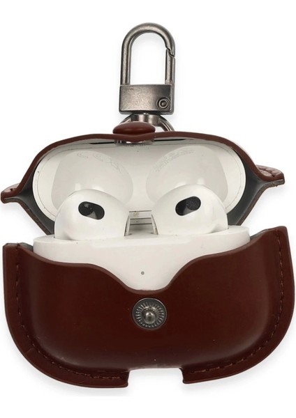 Bfs Airpods 3 (3.nesil) Çanta Deri Kılıf - Kahverengi modelleri