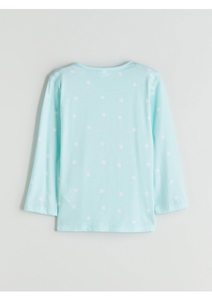 Yeni Sezon Bisiklet Yaka Elsa Baskılı Kız Çocuk Pijama Takımı fırsatları