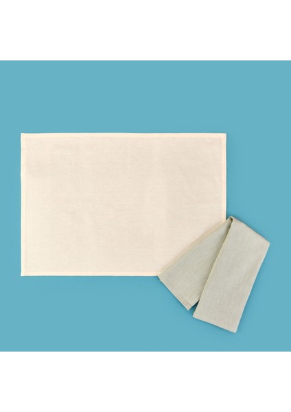 Fabia 2'li Kurulama Bezi - Ekru / Yeşil - 40X60 cm