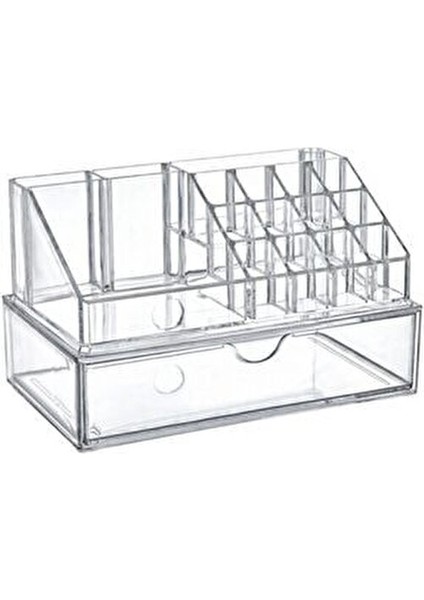 Çekmeceli Makyaj Organizeri 2 Parça Şeffaf Renk ile Makyaj Malzemeleri için Kullanım Alanı fiyatları