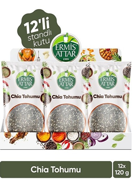 Chia Tohumu 120 Gram 12'li Set Ermiş Attar